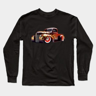 Hot Rod Truck Low Rider Pickup Truck Custom Pickup Truck Long Sleeve T-Shirt